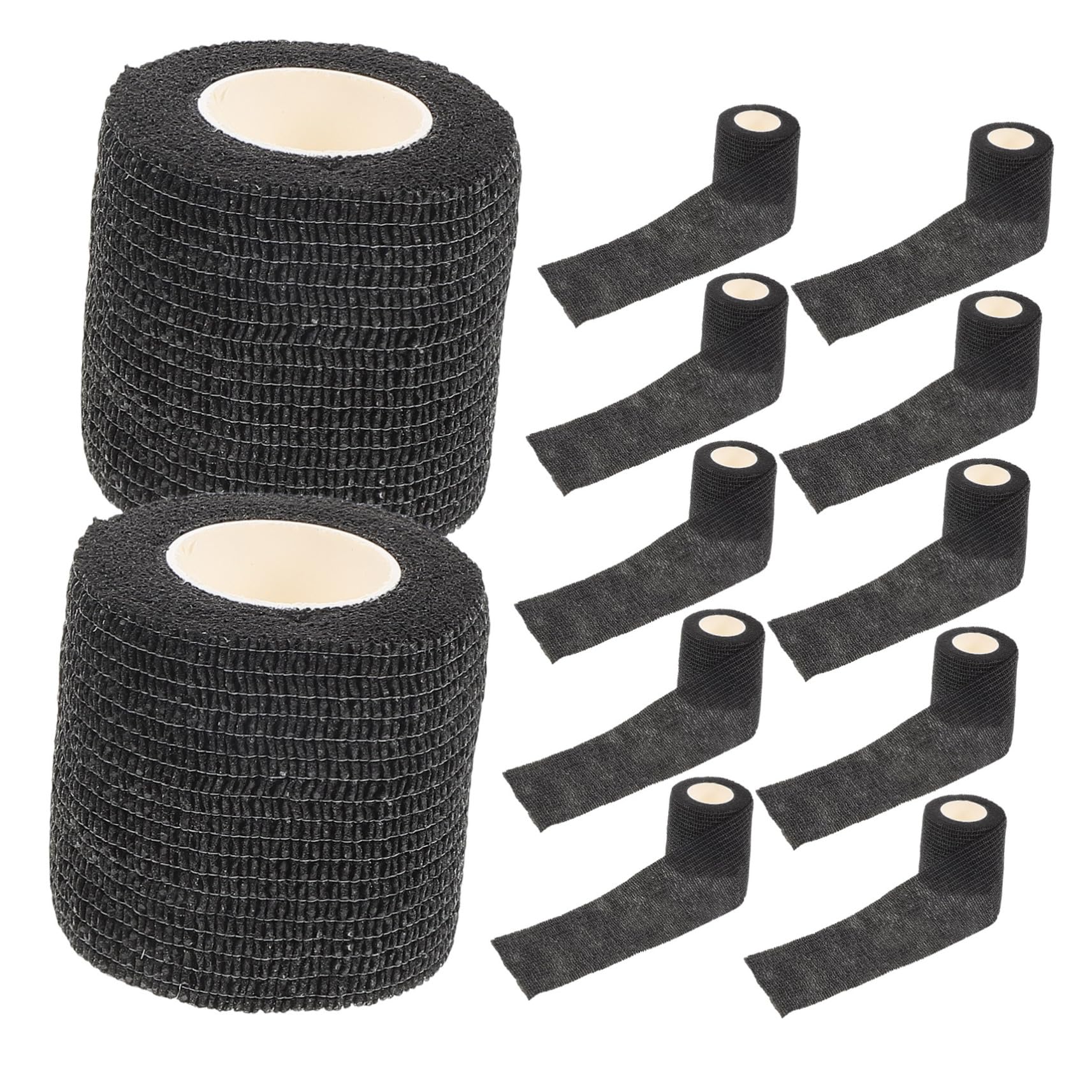12 Rolls Self Bandage Tape of Flexible Fabric for Muscle Injury for Sports Finger Ankle and Knee Use