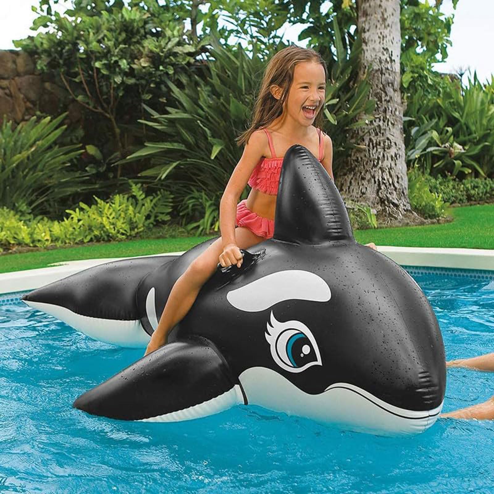 Bouée gonflable géante chevauchable Baleine Géante-193*119cm,Flottantes Hamac Jouet pour Adulte Enfant,Flotteur Gonflable Piscine Avec poignée,Hamac d’Eau Plage Portable pour Party Summer Water Fun