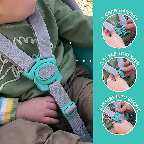 Miniatura 4 de Asiento de columpio para niños, de 6 meses a 3 años de edad. Suave, duradero, flexible y transpirable. Correas y clips ajustables, resistente a la