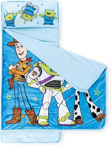 Miniatura 44 de Jay Franco Tapete para siesta para niños con almohada y manta integradas, saco de dormir de microfibra suave de 46 x 20 pulgadas con etiqueta
