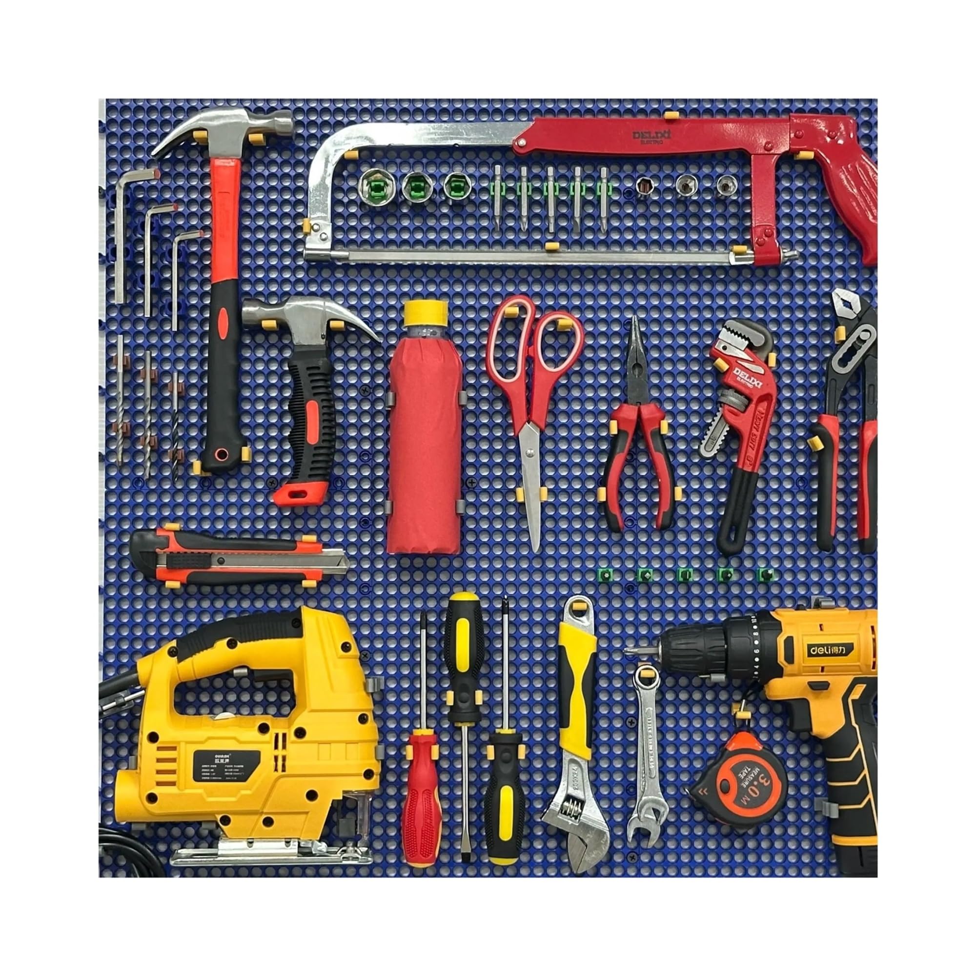 RUWLFE Plastic Peg Board Set Accessories, Garage Wall Pegboard Organizer for Wall Organizer