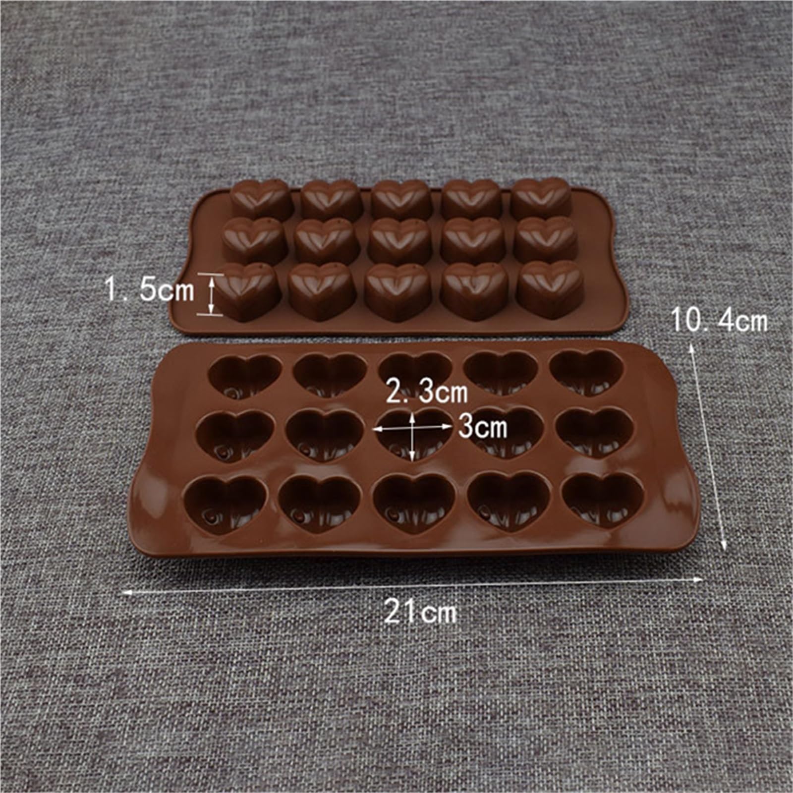 Juego de 3 moldes silicona en forma corazón for chocolate, trufas, gelatina, hielo, jabón, dulces y caramelos. Ideales for hornear pasteles otras delicias Para Repostería Y Postres