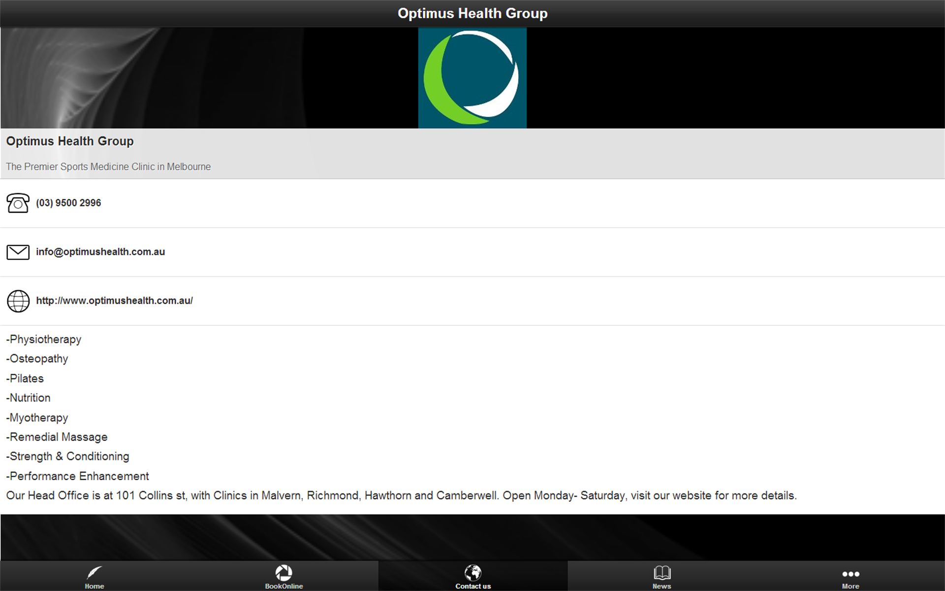 Optimus Health Group - App on Amazon Appstore
