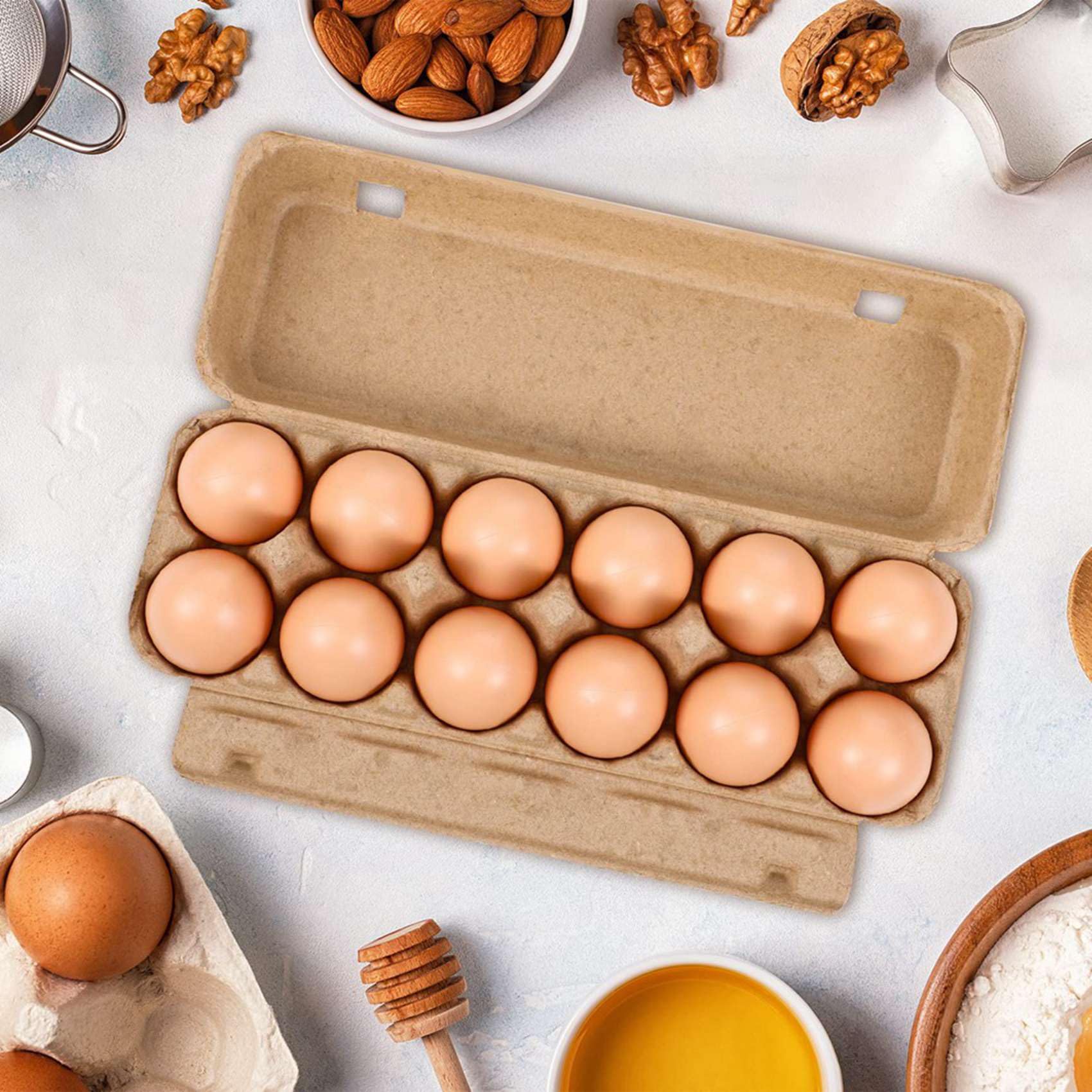 40 UNIDADES Cajas de Huevos de Cartón, Papel Vacío, Cajas de Huevos de Pulpa, Una docena de cartones de huevos, Contenedores, Vacío, Bandeja de Huevos de Pulpa