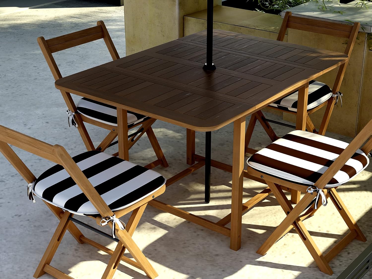 LVTXIII Outdoor Chair Cushions Set of 2, Patio Seat Cushions 16x17 Inch with Ties for Patio Furniture Chairs Home Garden Use, Cabana Black : Patio, Lawn & Garden