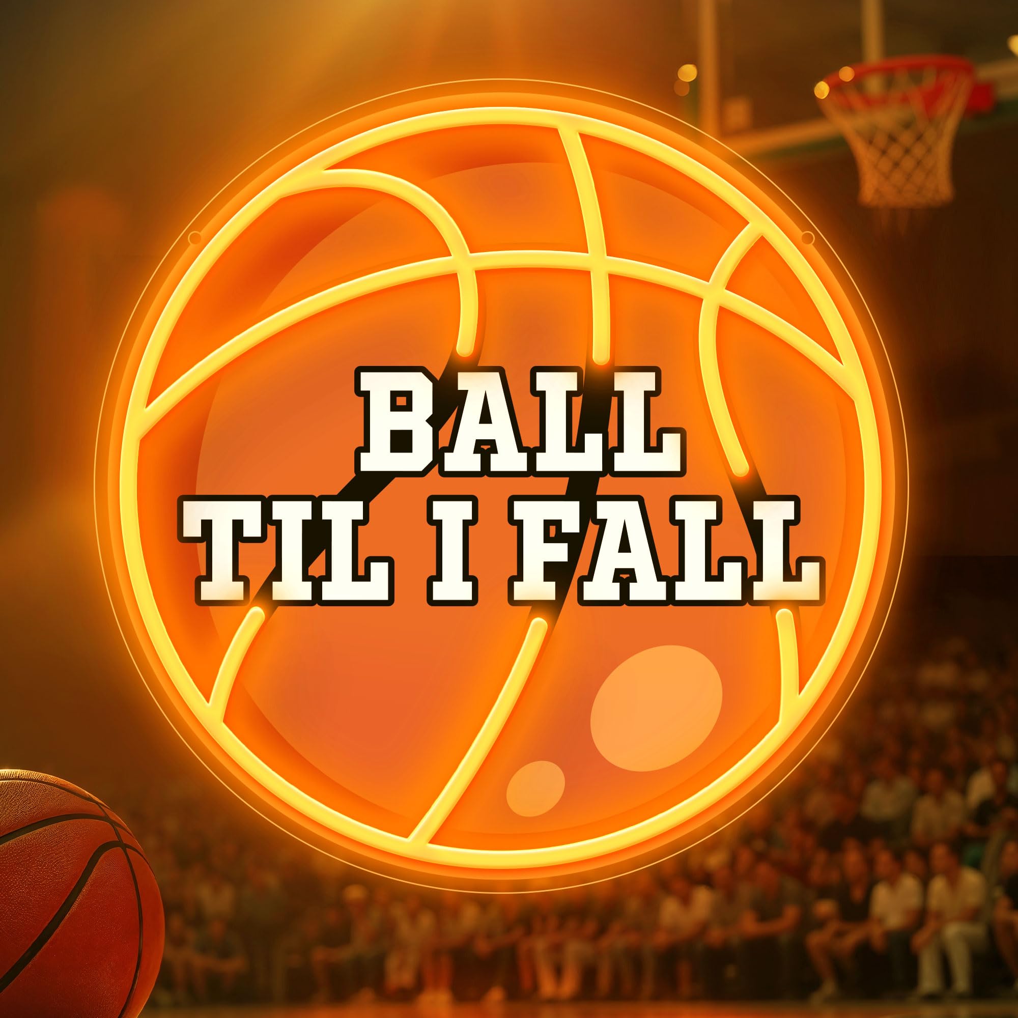 Basketball Neon Sign, Dimmable Basketball Led Neon Light for Wall Decor, USB Powered, Sports Neon Signs for Room Bedroom Man Cave Dorm Decor, Party Birthday Gifts