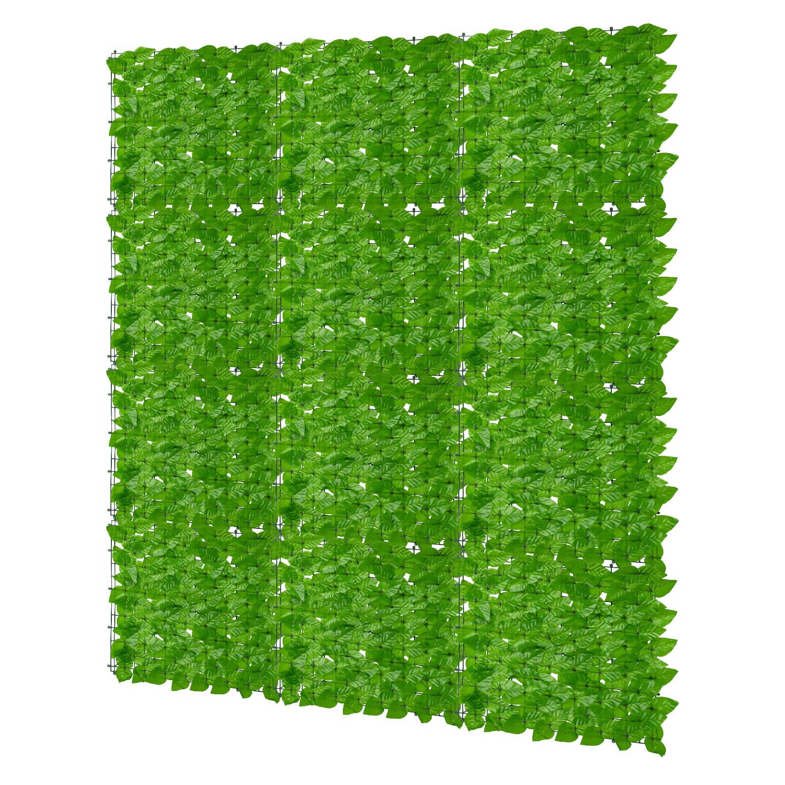 Mantigositeen Künstliche Efeu Apfelblatt Hecke Sichtschutz,Efeu Sichtschutz 100 * 300cm,Sichtschutzzaun,Efeublätter eignet Sich perfekt für Terrassenbereiche im Freien