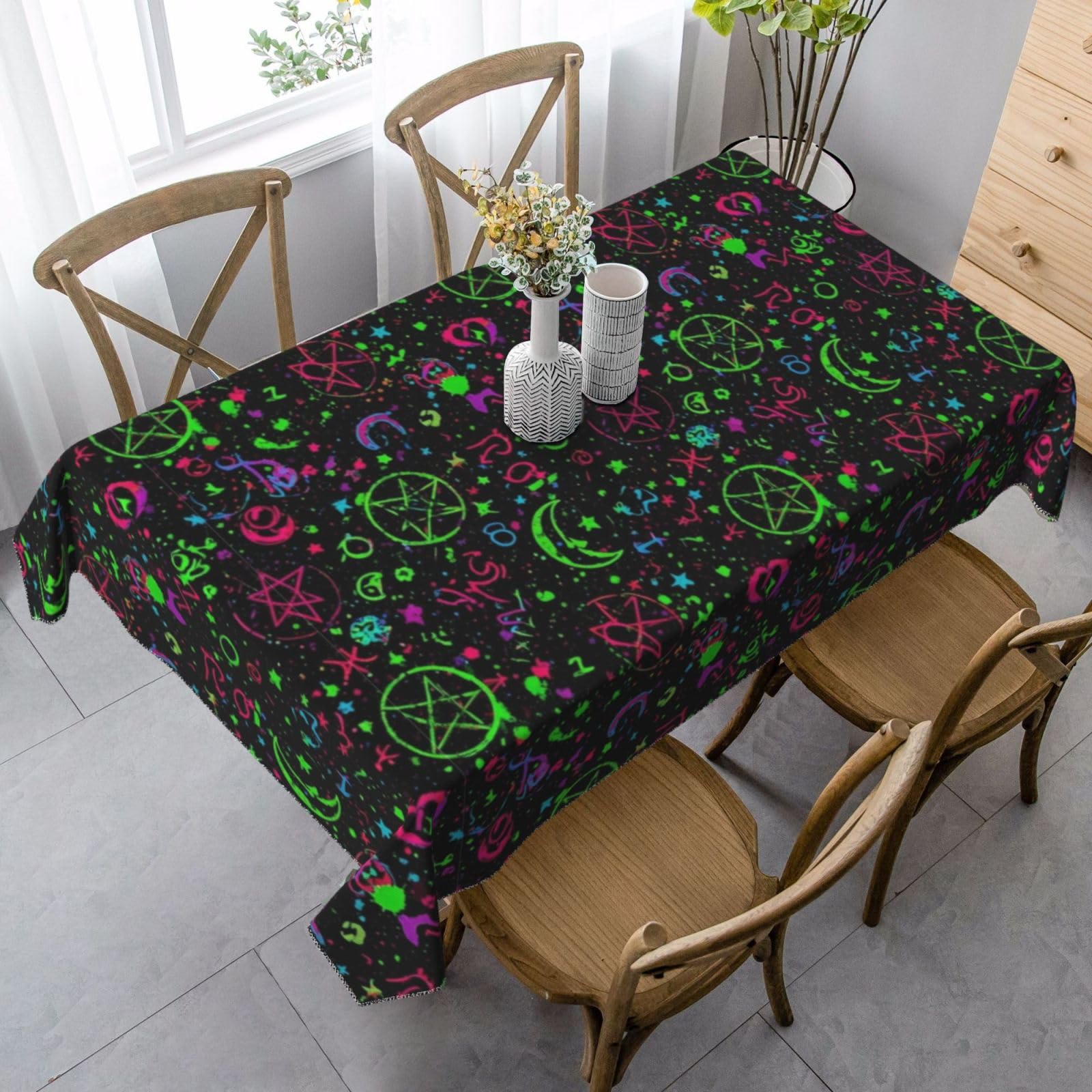 Nappe de table soleil et lune pour décoration de banquet repas de famille magique