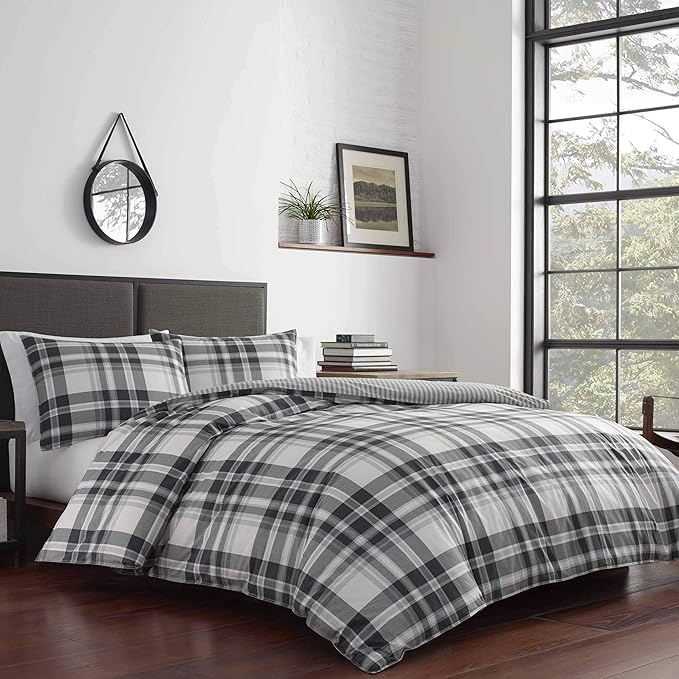 Eddie Bauer - King Comforter Set, Cotton Reversible Bedding with Matching Shams