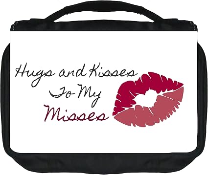 Amazon.com: Besos y abrazos a mi Misses. – Neceser de viaje con colgador –  Love/regalo del día de San Valentín – por Conectores Outlet TM : Belleza y  Cuidado Personal
