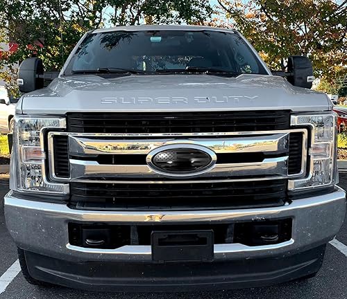 Miniatura 3 de Emblema de repuesto de 12 pulgadas para Ford F250 F350 Super Duty Rejilla Delantera Puerta Trasera Cubierta de Aluminio Americana Negro Emblema