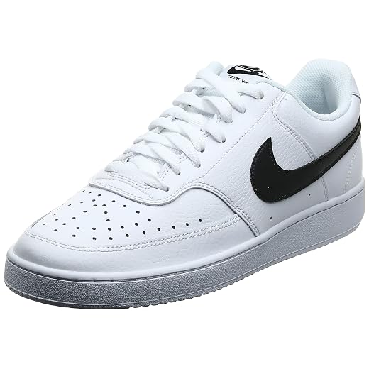 Nike Men's Court Vision Low Sneaker, White/Blackwhite, 10 Regular US