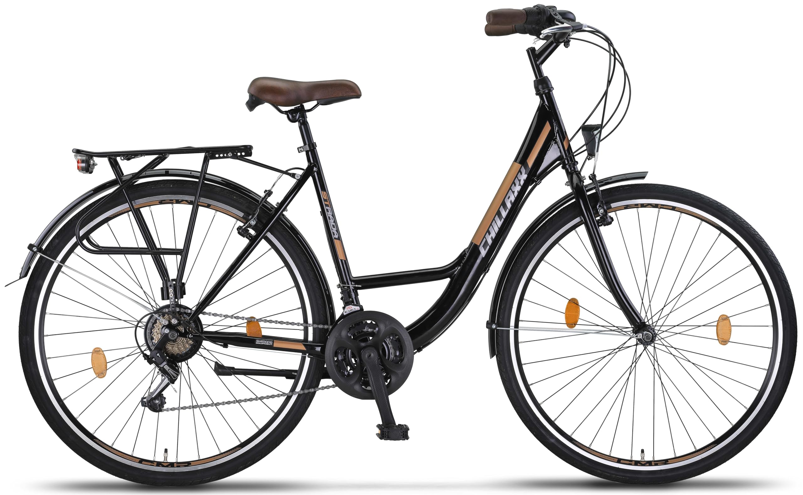 Chillaxx Bicicleta Strada Premium City Bike en 26 y 28 pulgadas – Bicicleta para niñas, niños, hombres y mujeres – 21 velocidades – Bicicleta holandesa City Bike