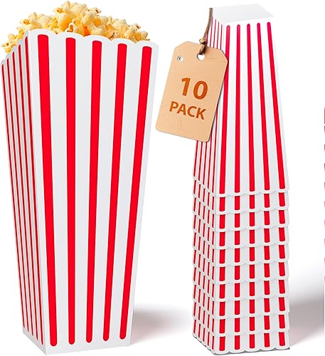 Contenedores de plástico reutilizables para palomitas de maíz: cajas y cuencos de palomitas de maíz de noche de cine para fiestas