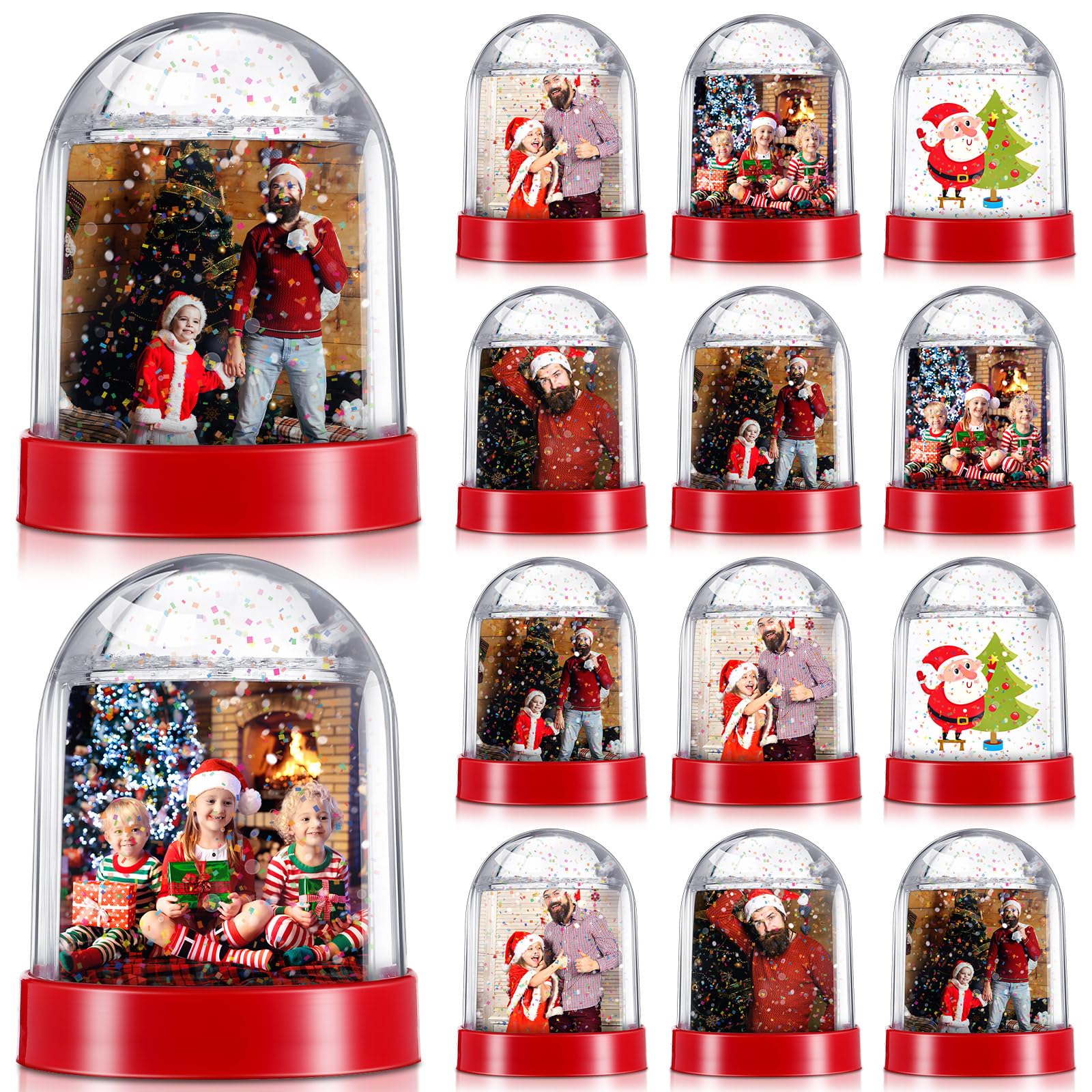 Amazon.co.jp: Barydat クリスマススノードームキット 12個 クリスマス