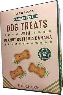 Trader Joe's | Dog Treats with Peanut Butter & Banana | Grain Free | 10.6 Ounces