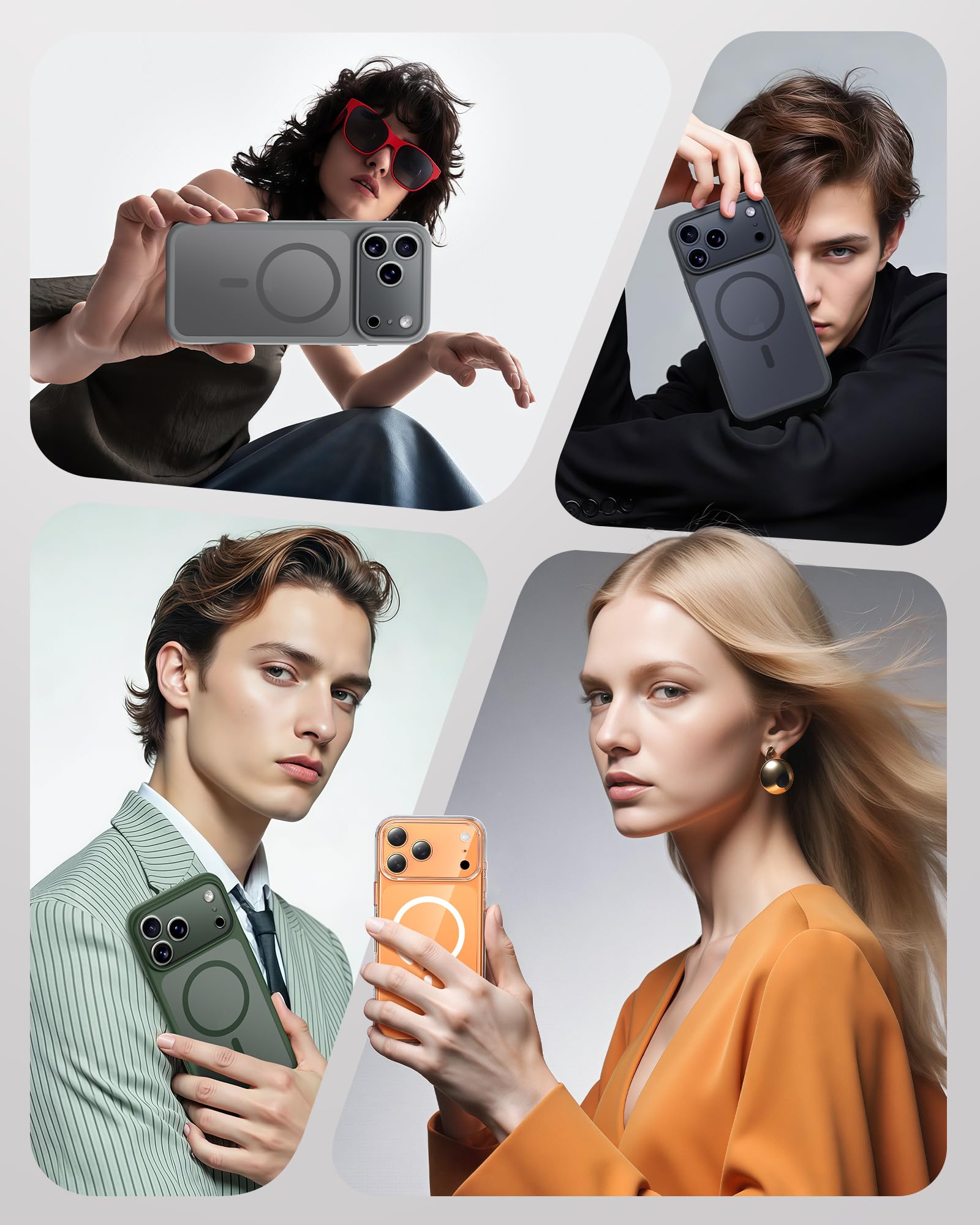 TOCOL Cover Magnetica per iPhone 17 Pro Max 6,9 Pollic, Compatibile con MagSafe, Protezione Fotocamera Integrata, Senza Ingiallimento, Trasparente