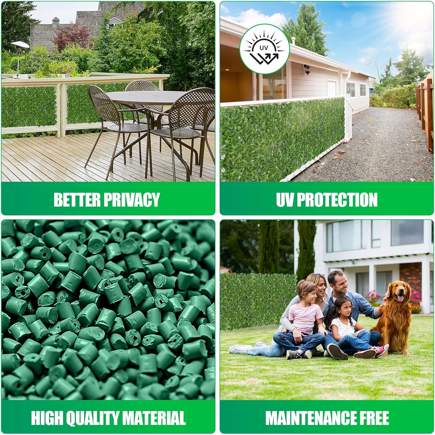 Artificial Ivy Privacy Fence Wall Screen, 120"x40" Artificial Hedges Fence, Anti-Ultraviolet Artificial Faux Ivy Hedge for Outdoor, Garden Decor, Watermelon Leaves