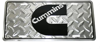 Cummins Diesel Engines Diamond Plated License Plate