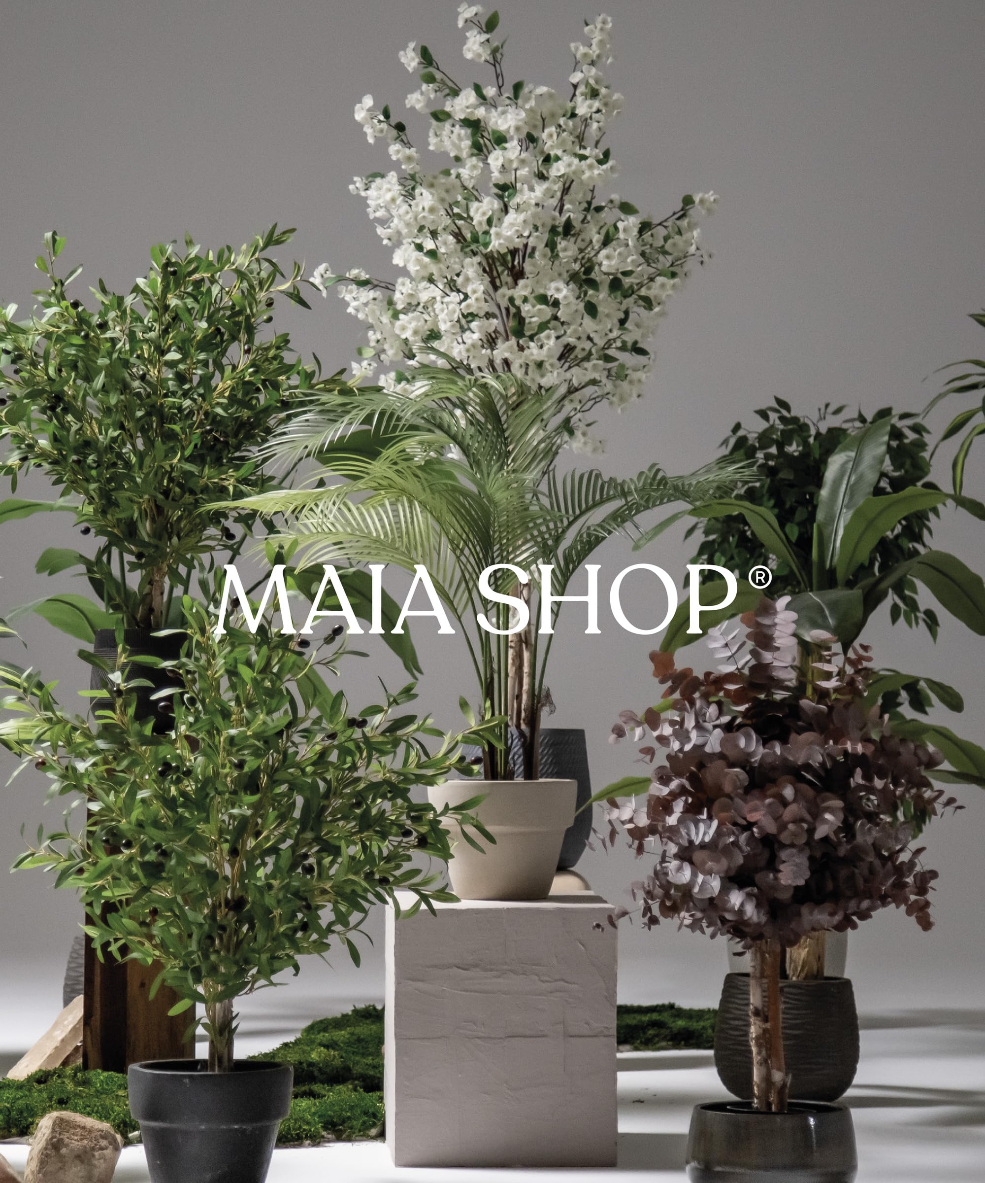 MAIA SHOP Bambù artificiale 180 cm Minimal, pianta finta da interno iperrealistica, albero decorativo elegante per arredare casa ufficio e hotel