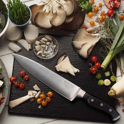 Miniatura 7 de Juego de cuchillos de cocina profesionales de acero inoxidable alemán de alto carbono, 15 piezas, serie Ocean Series, juego de cuchillos de chef de