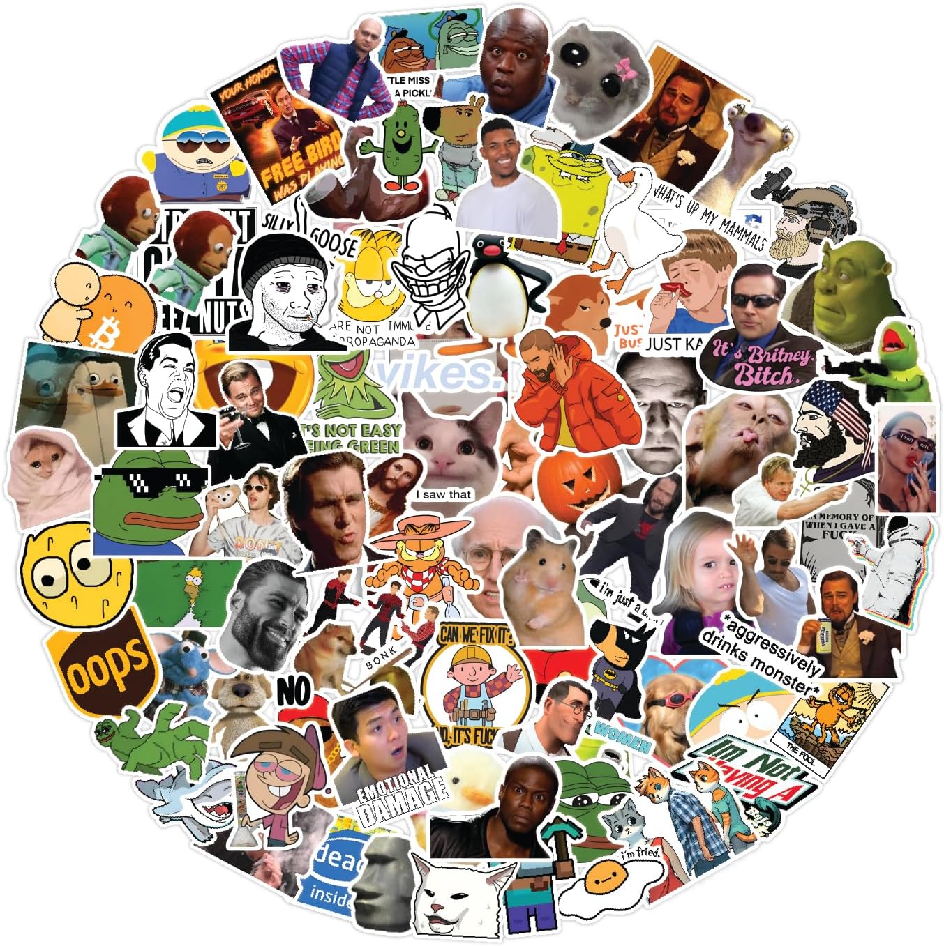 - CodersParadise - Pack of 230+ Funny Meme Vinyl Stickers Pack, Memes Stickers for Laptop, iPhone, Water Bottles, Computer