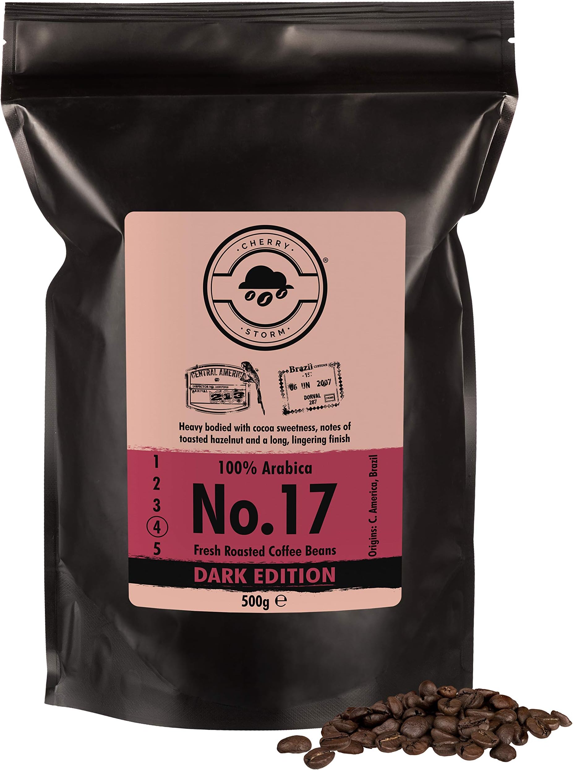 Cherry Storm - No. 17 (Dark Edition) - Espresso Coffee Beans - 500g - 100% Arabica