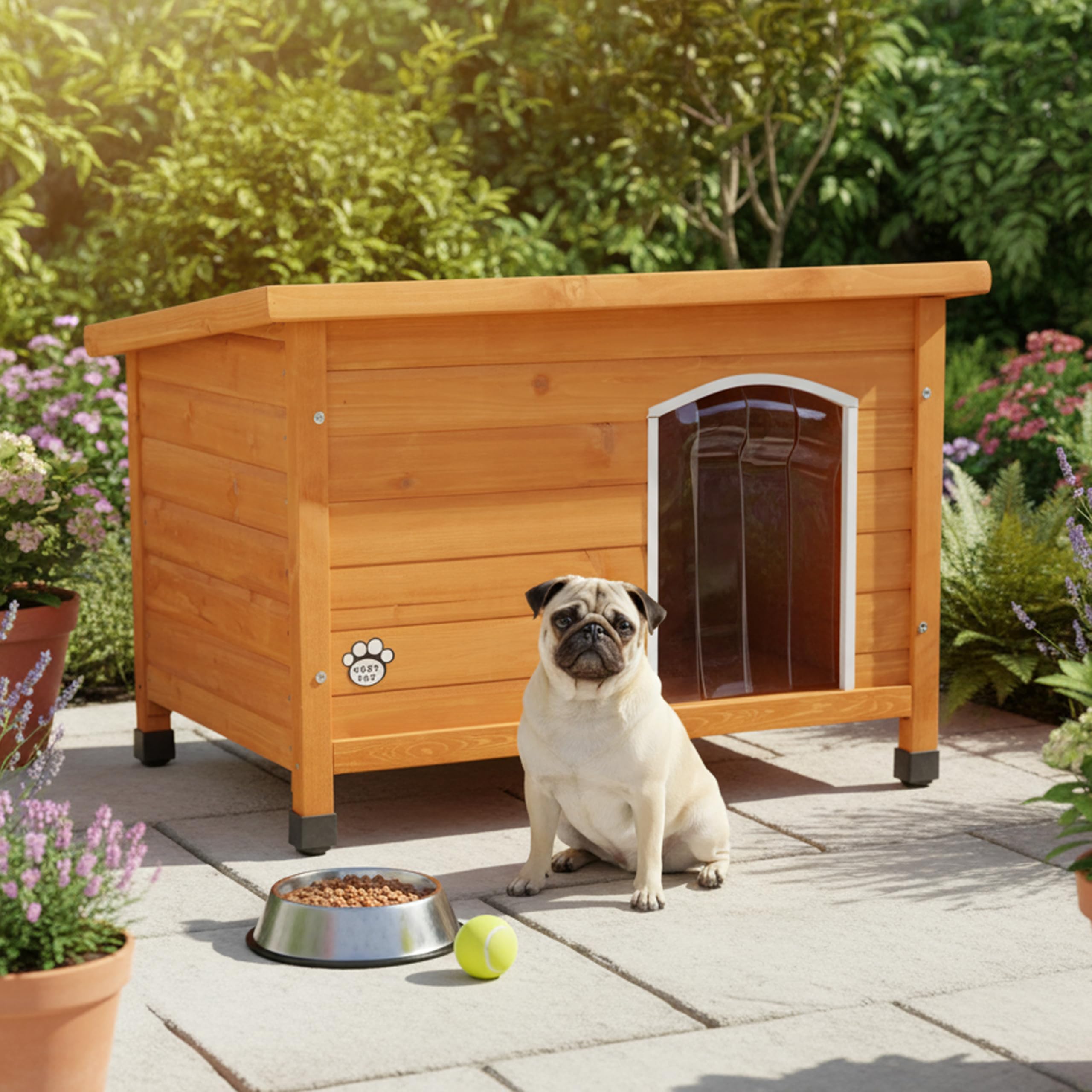 Dog Kennel Insulated Cat House Small Size 86cm Wide 4 Sizes by Cozy Pet With Removable Floor NEW Model House Kennels Houses Anti-Chew Door Trim DK01S