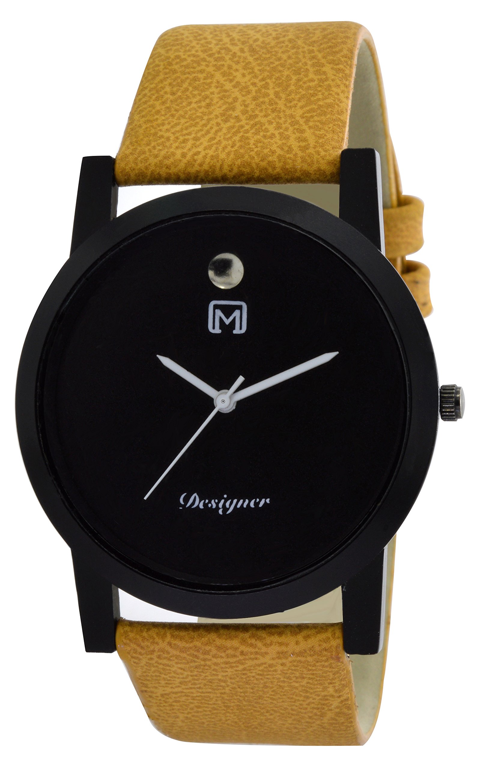 OM DESIGNER Slim Analogue Black Dial Genuine Leather Belt Watch for Mens & Boys OM101004 (B07FXN4CJF) Amazon Price History, Amazon Price Tracker