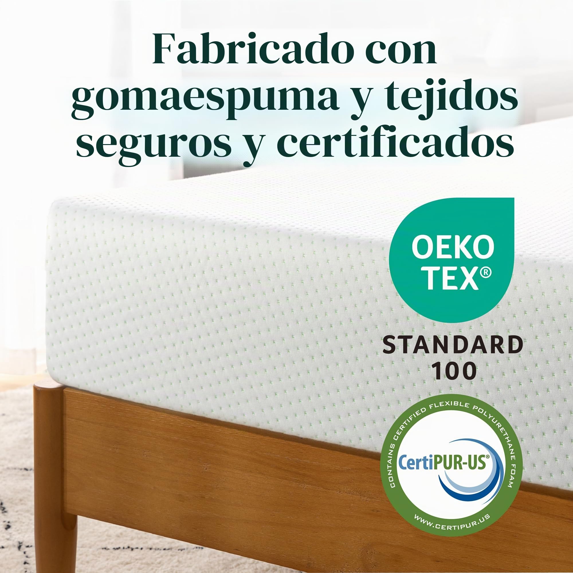 Zinus Colchón Individual de 80 x 190 cm, colchón de 80 x 190 cm, ortopédico de Espuma viscoelástica con Cool Gel, Altura de 20 cm, firmeza Media, Certificado Oeko-Tex, colchón ortopédico ventilado y