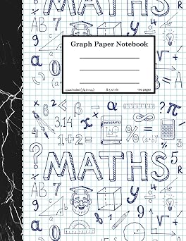 Graph Paper Notebook Grid Composition Notebook for Math and Science Students, Blank Quad Ruled, 8.5 x 11, 100 pages