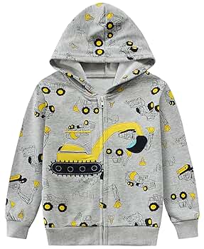 Amazon.com: Boys Hooded Sweatshirt Toddler Boys Zip Up