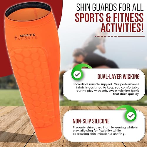 Miniatura 4 de Espinilleras de fútbol para niños y jóvenes, equipo protector de fútbol para niños, niñas, adultos, hombres y mujeres, manga de compresión, fútbol,