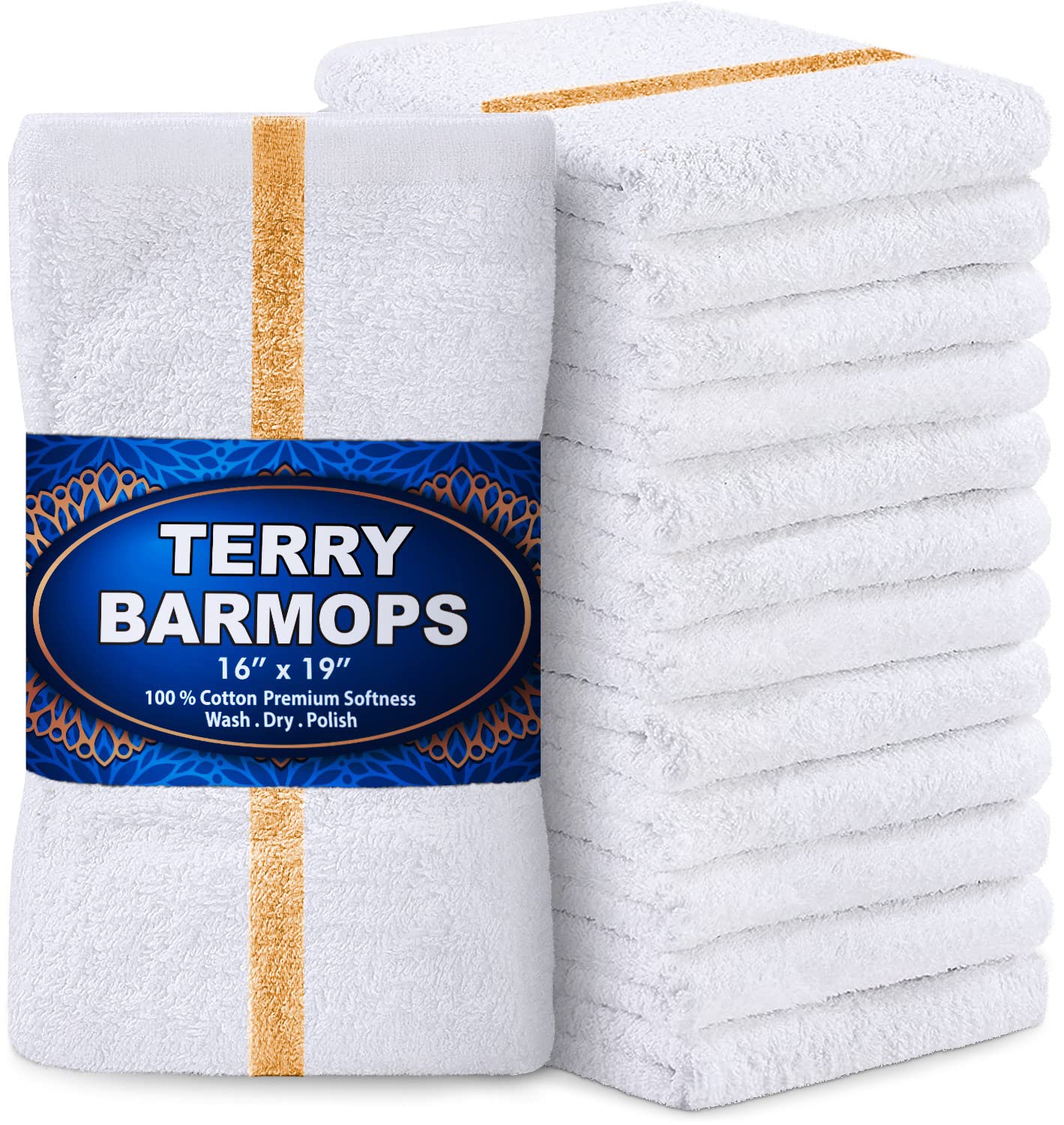 GREEN LIFESTYLE Terry Bar Mops 12-Pack