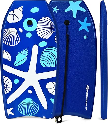 Goplus Boogie Boards para playa, 33 pulgadas, 37 pulgadas, 41 pulgadas, tablero de cuerpo ligero con correa de muñeca, núcleo EPS de flotabilidad
