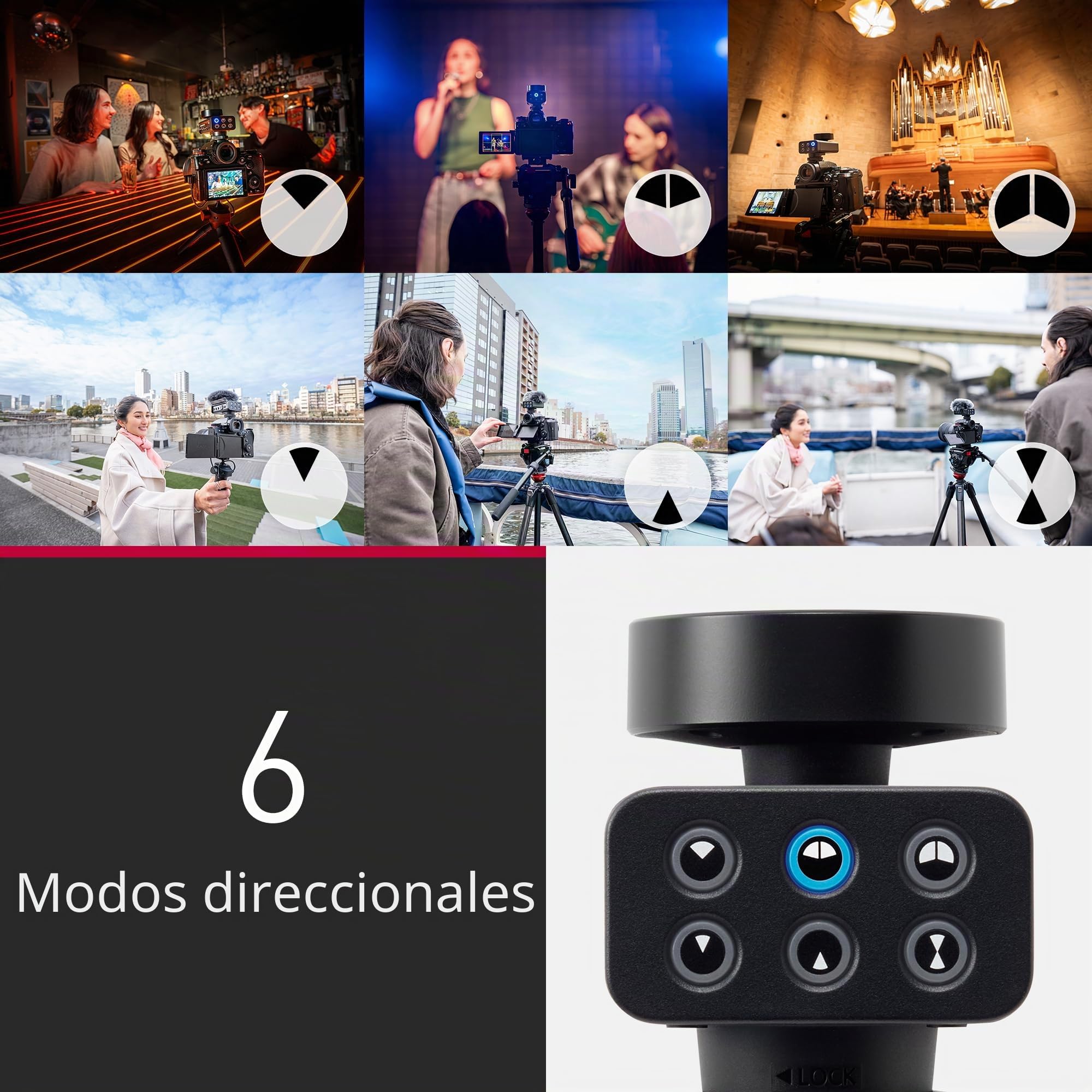 Panasonic Lumix DMS1 Micrófono de Escopeta Digital, Float 32 bits, Audio 4 Canales, 6 Modos direccionales, inalámbrico, reducción de Viento y Vibraciones, con Funda Inteligente.