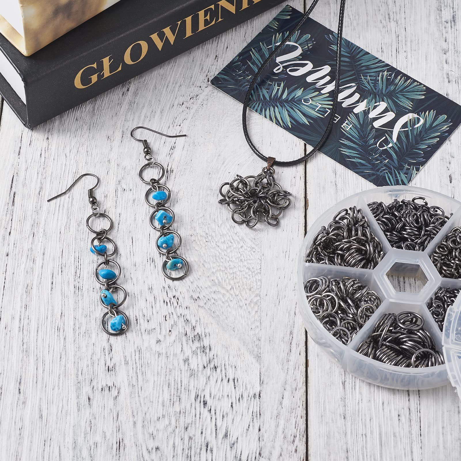 Pandahall 1Box/1745pcs Iron Open Round Jump Rings Split Rings Single Loop for Jewelry Makings 4mm/5mm/6mm/7mm/8mm/10mm Gunmetal - Image 6