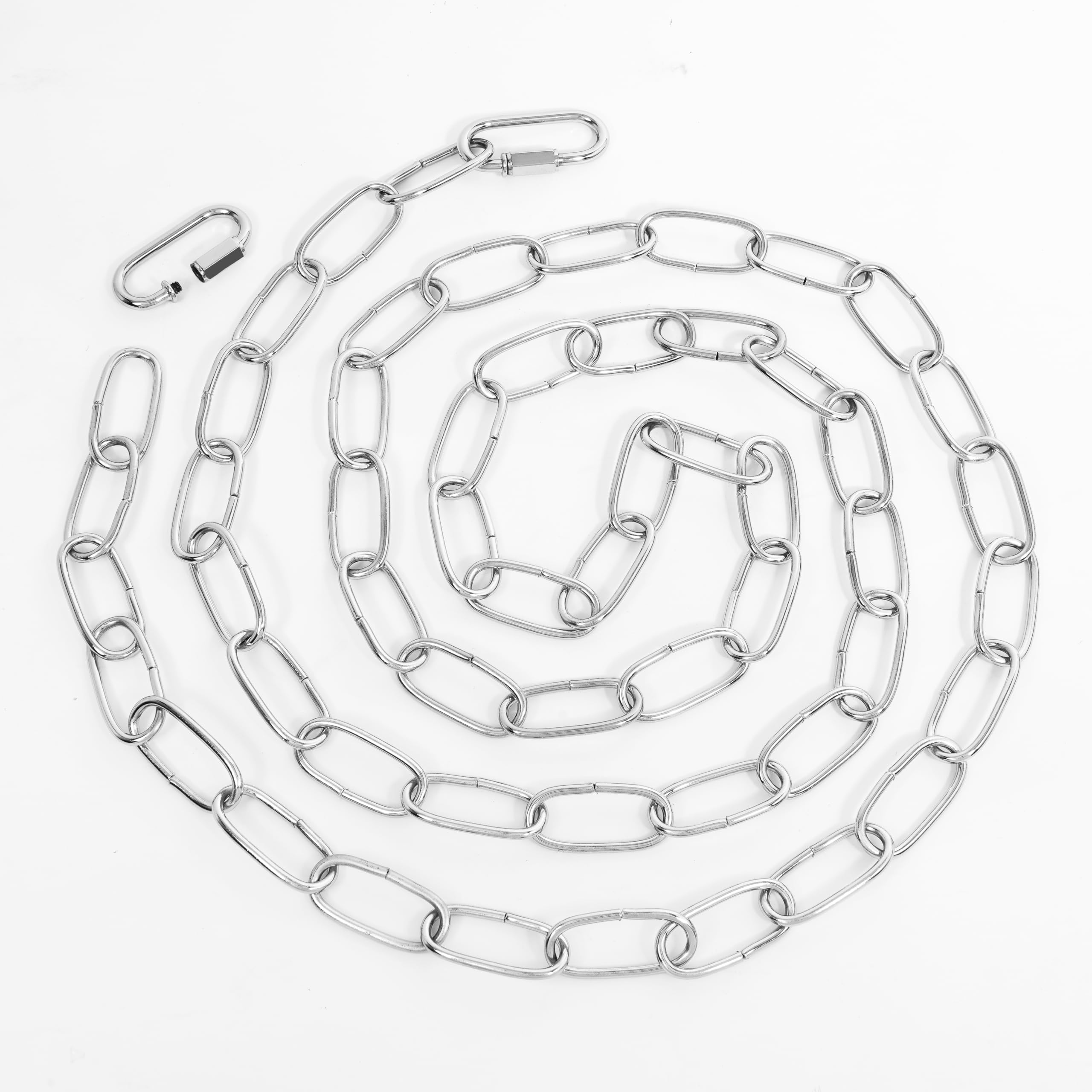 garini 6 Feet Silver Light Fixture Chain, Adjustable Metal Pendant Chandelier Chain Extension with Detachable Link, Maximum Load is 66 Pounds, 1 Pack — Amazon image 4