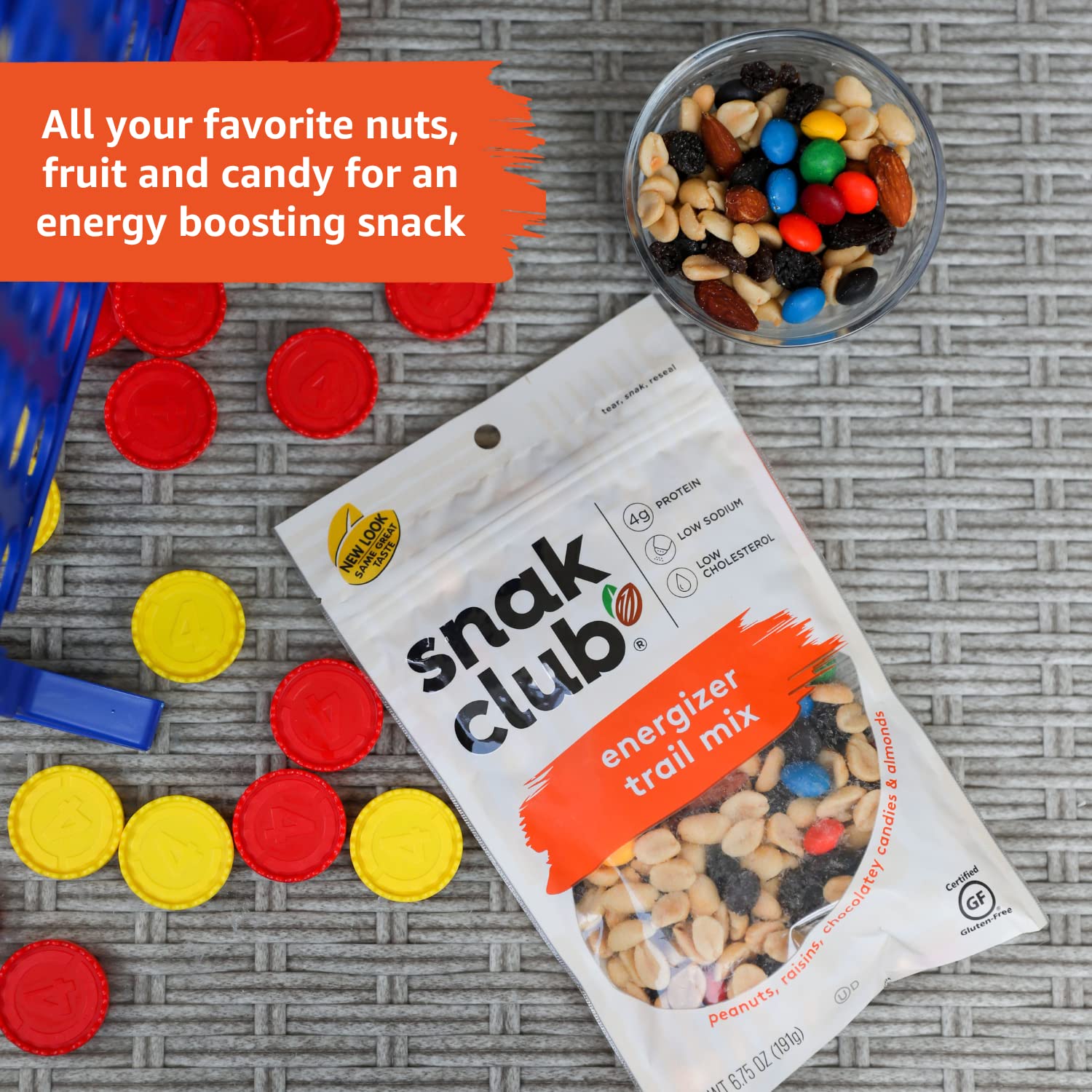 Snak Club Energizer Trail Mix, Gluten Free, 1 Pound (Pack of 6)