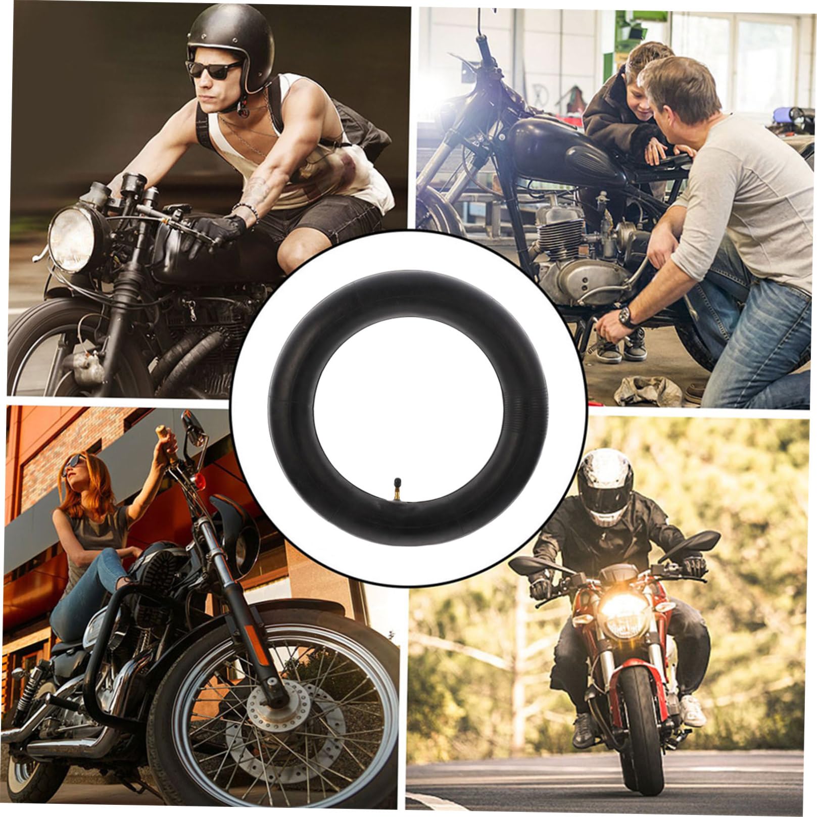 Cámara de Aire para Motocicleta 12 Pulgadas Goma 2 Piezas