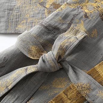 Sanfly Men's Cotton Double Gauze Sleeping Robe Japanese Style Kimono Bathrobe Pyjamas Yukata