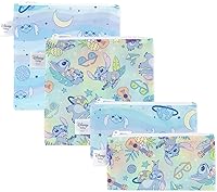 Vista 24 de Bumkins - Bolsas de tela para bocadillos y sándwiches - Para almacenamiento, viajes, preparación de alimentos, almuerzo - Reutilizables, resistentes