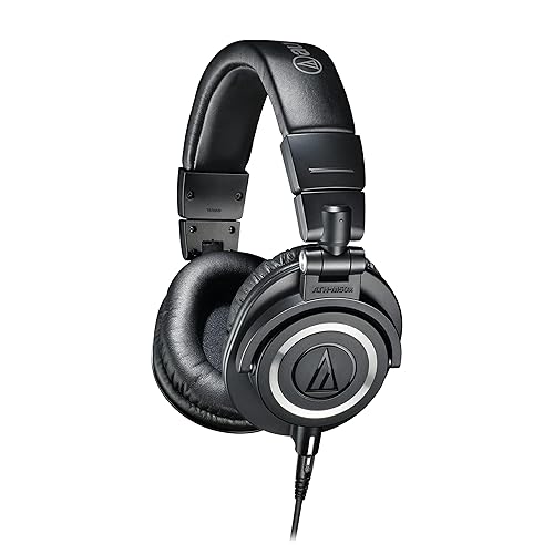 Audio Technica ATH-M50x Professional Headphones - Black - Headphone - Headphone