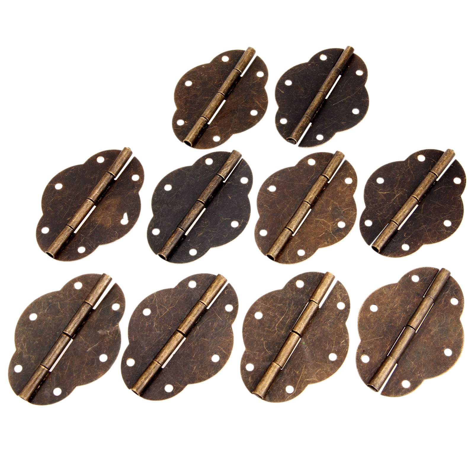 Dophee Large 10Pcs 56X42mm Antique Brass Butterfly Hinge Door Butt Hinge Dolls House Hinges For Drawer Cupboard Cabinet Wood Box