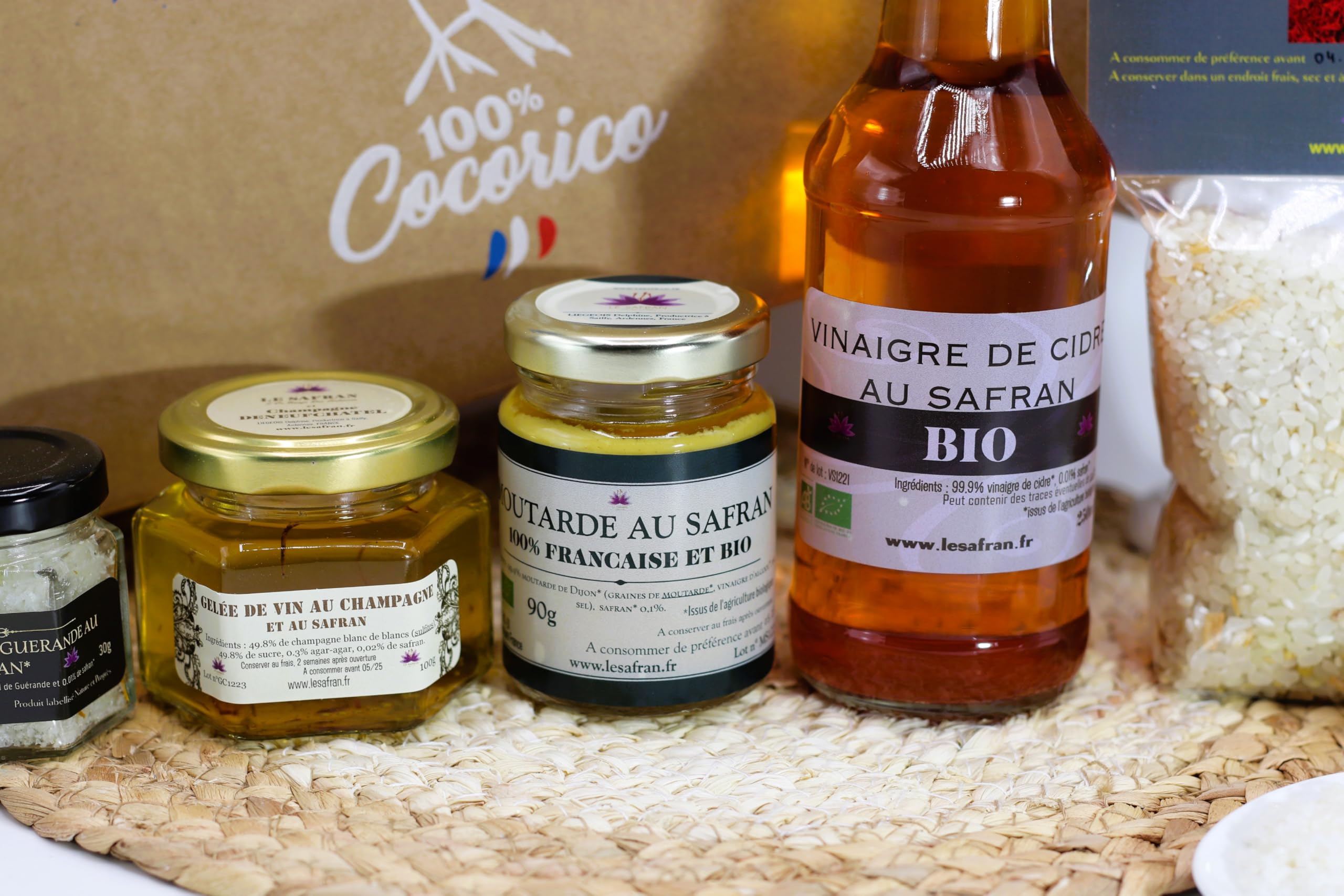 Coffret cadeau - colis gourmand- Produit 100% français et BIO au safran -Direct productrice