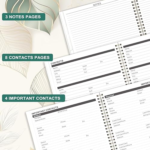 Miniatura 5 de Agenda mensual 2026-2027, agenda mensual de 2 años 2026-2027 de enero de 2026 a diciembre de 2027, 9 x 11 pulgadas con pestañas, bolsillos