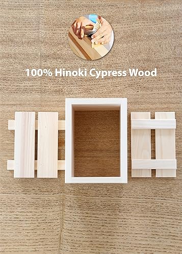 Miniatura 6 de Kawashimaya - Kit de tofu hecho en Japón juego de caja de prensa de tofu prémium de ciprés Hinoki coagulante natural Nigari paño colador de algodón