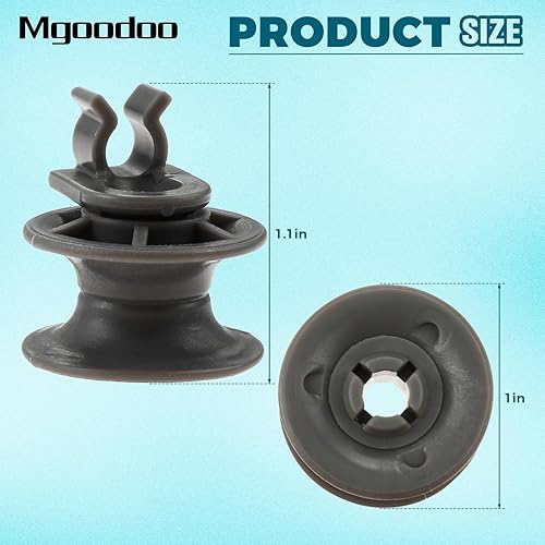 Miniatura 2 de Mgoodoo Paquete de 8 rodillos de rejilla superior para lavavajillas 4581DD3002A, ruedas de rejilla superior y montaje de eje de repuesto para
