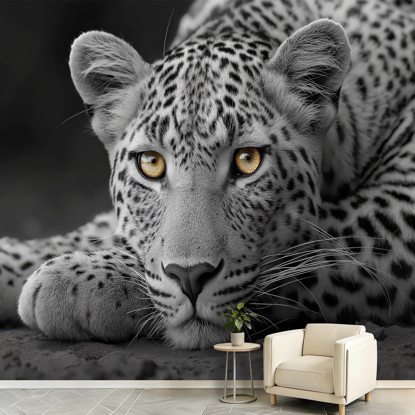 Carta da parati in tessuto non tessuto, motivo animali selvatici, stile minimalista, 400 x 280 cm, stampa artistica di alta qualità, decorazione per soggiorno e camera da letto