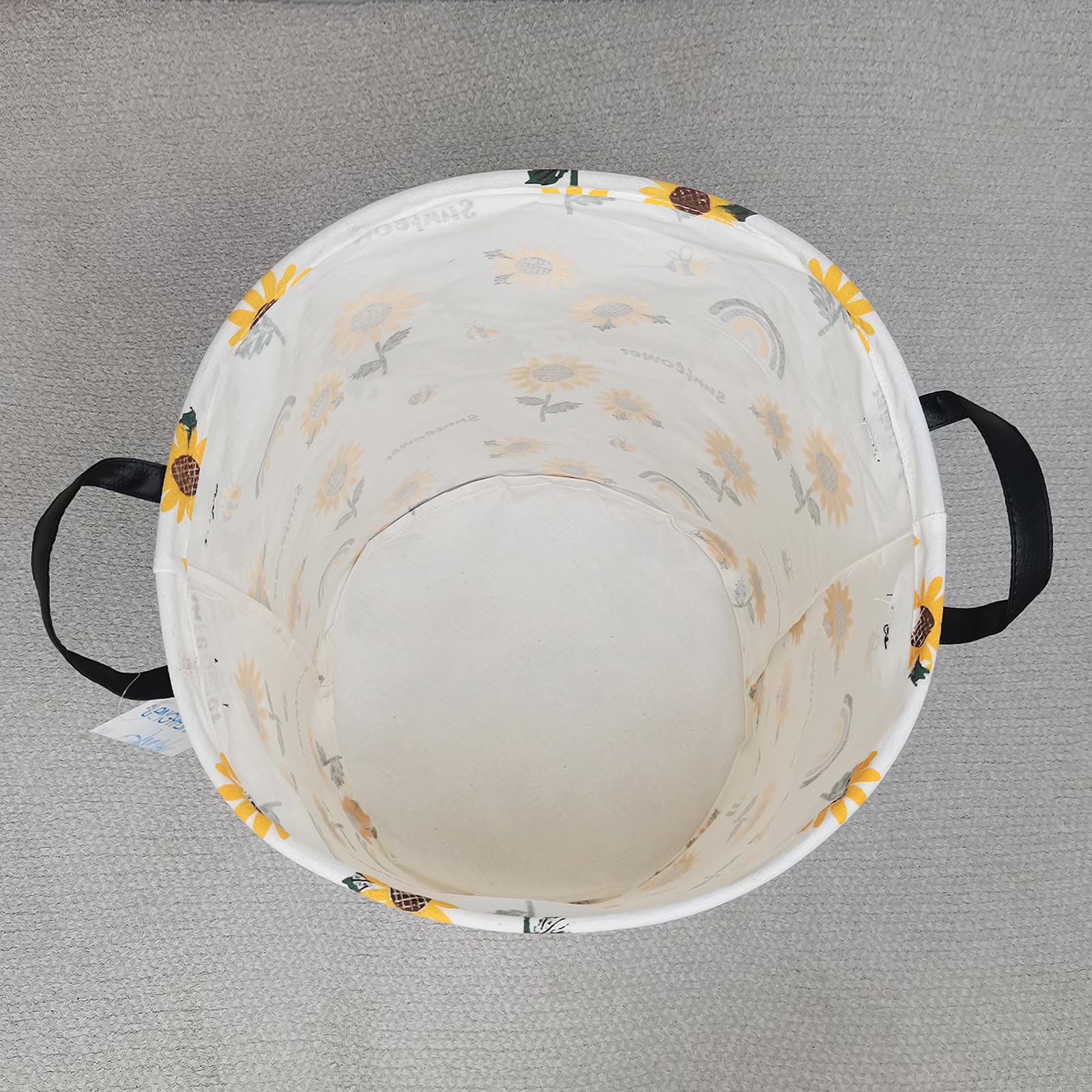 Aufbewahrungskorb, Segeltuchstoff, zusammenklappbar, für Wäschekorb, Spielzeugkörbe, Geschenkkörbe, Schlafzimmer, Kleidung, Babyzimmer (Sonnenblume) | Wasserdichter Aufbewahrungskorb für Kinder, Kleiderkörbe für Kinder, Kinderzimmer, Schlafzimmer, Badezim